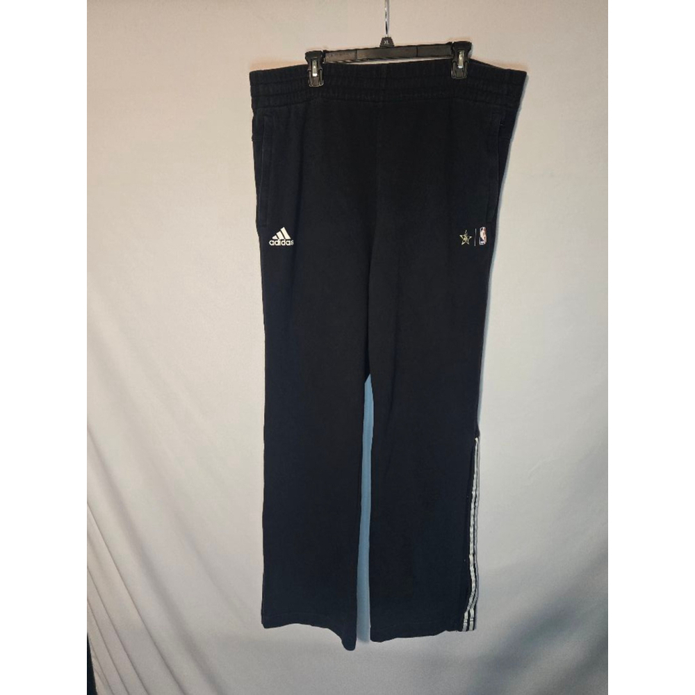 Men's Adidas NBA Snap Cuff Warmup Pants 4XL Black